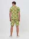 Мужской костюм с шортами / Веган Авокадо узор