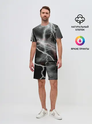 Мужской костюм с шортами / молния