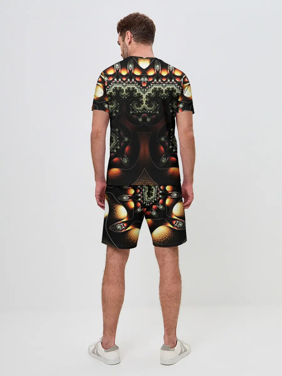 Мужской костюм с шортами / ФРАКТАЛЬНЫЙ ОПТИЧЕСКИЙ УЗОР