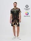 Мужской костюм с шортами / ФРАКТАЛЬНЫЙ ОПТИЧЕСКИЙ УЗОР