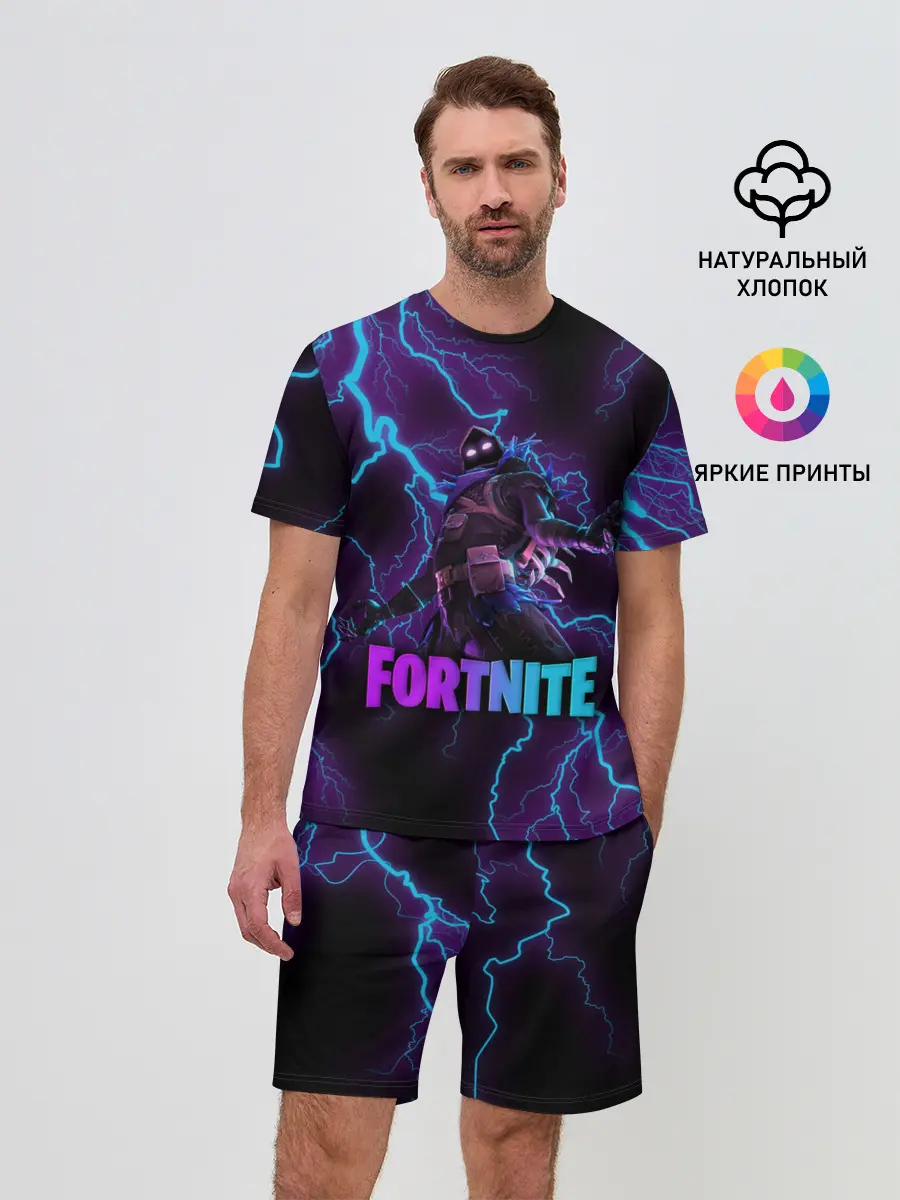 Мужской костюм с шортами / FORTNITE RAVEN