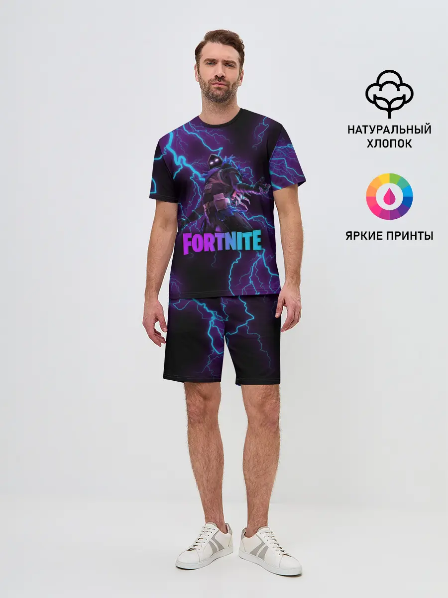 Мужской костюм с шортами / FORTNITE RAVEN