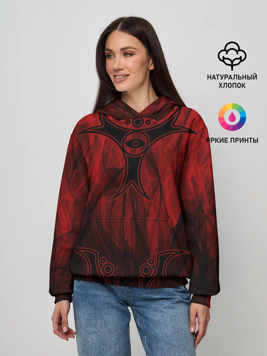 Женское худи / Red-n-black okto