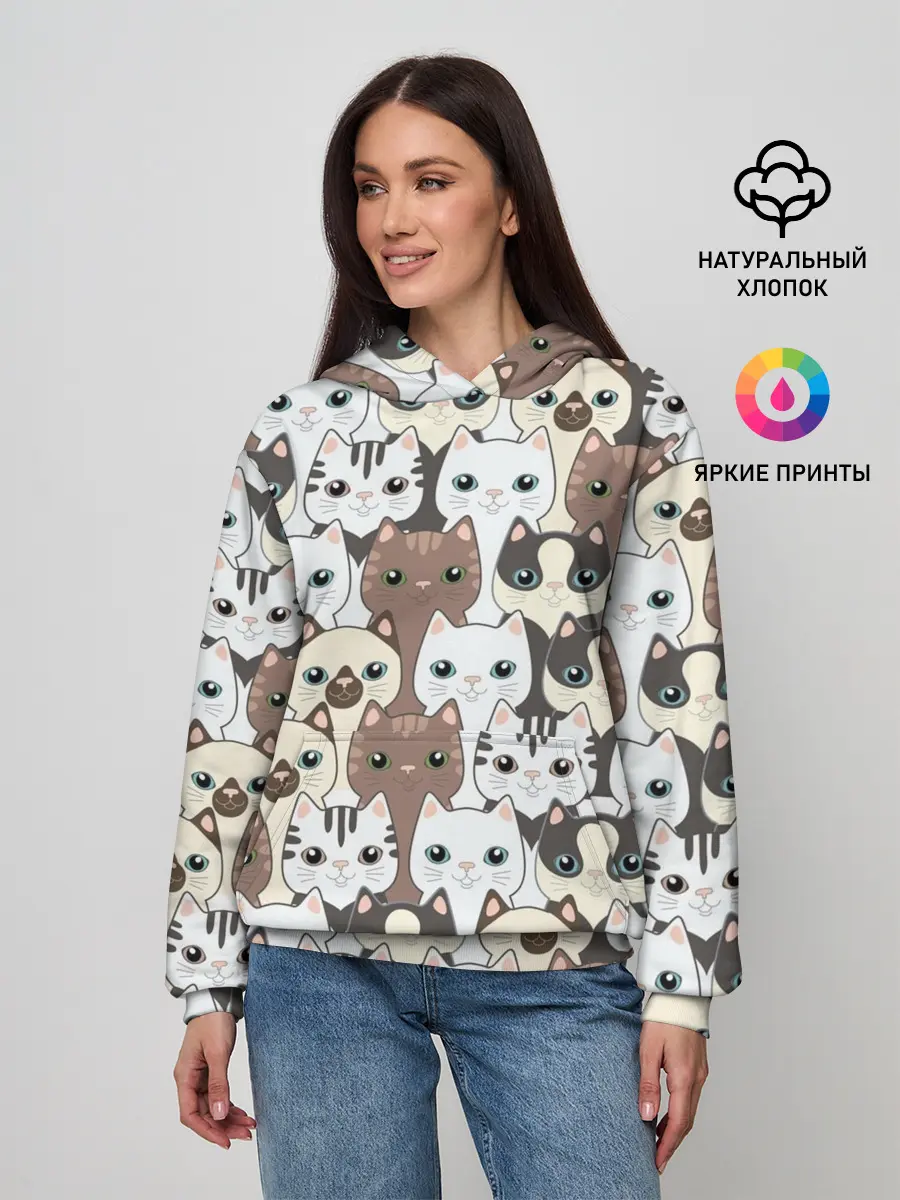 Женское худи / Котики
