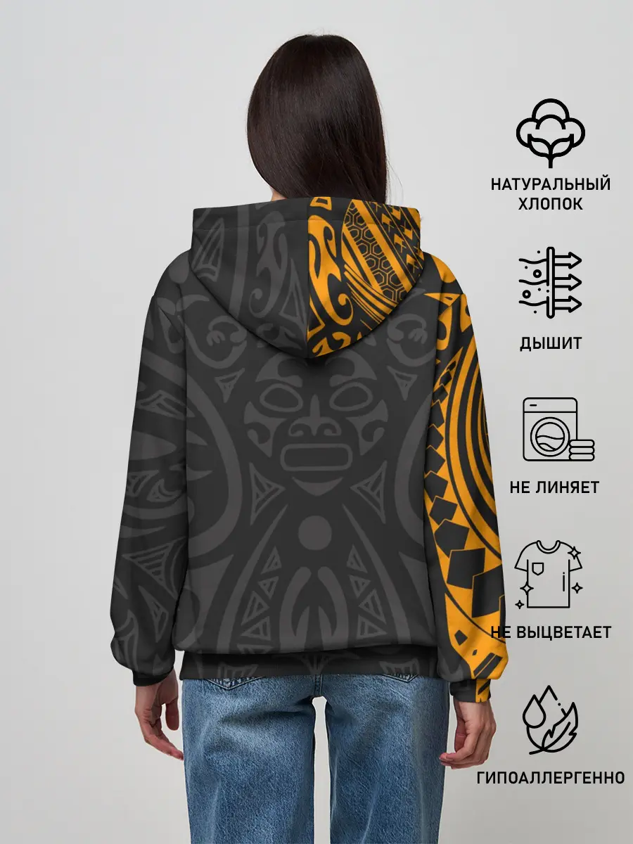 Женское худи / Polynesian tattoo