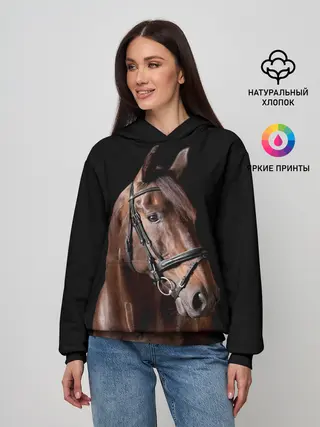 Женское худи / Гнедая лошадь