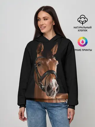 Женское худи / Гнедая лошадь
