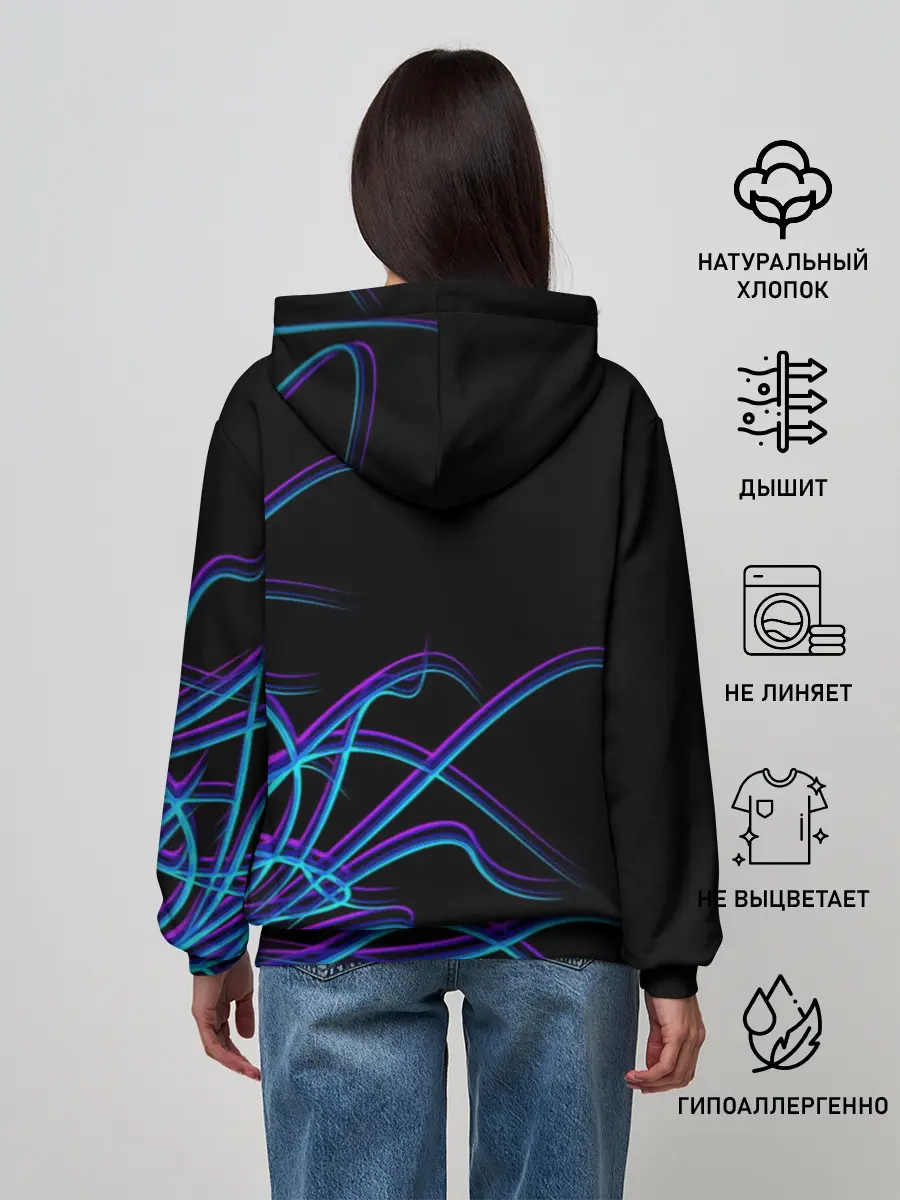 Женское худи / Неоновые Щупальцы