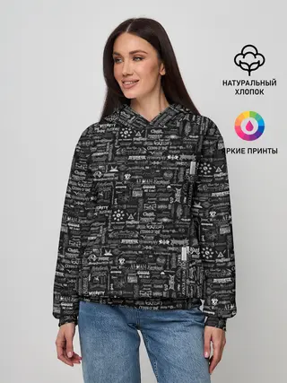 Женское худи / ЛОЛОТИПЫ РОК ГРУПП