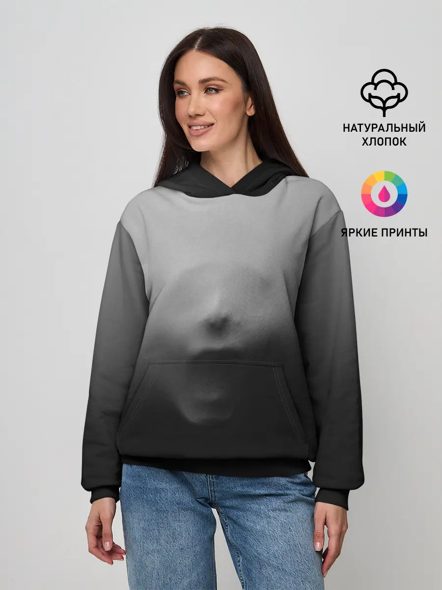 Женское худи / Кричащее Лицо Внутри