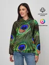 Женское худи / Перья павлина #1