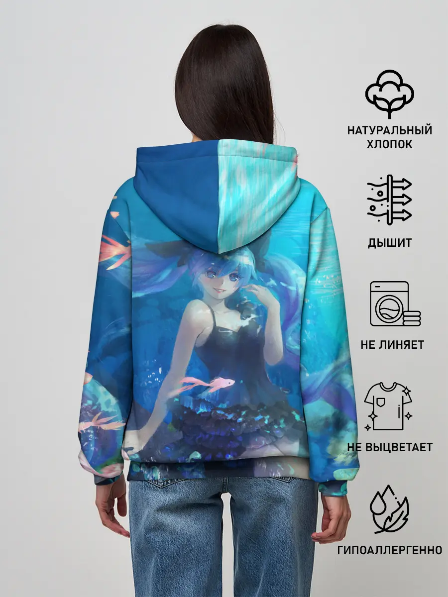 Женское худи / Подводная Хацуне Мику