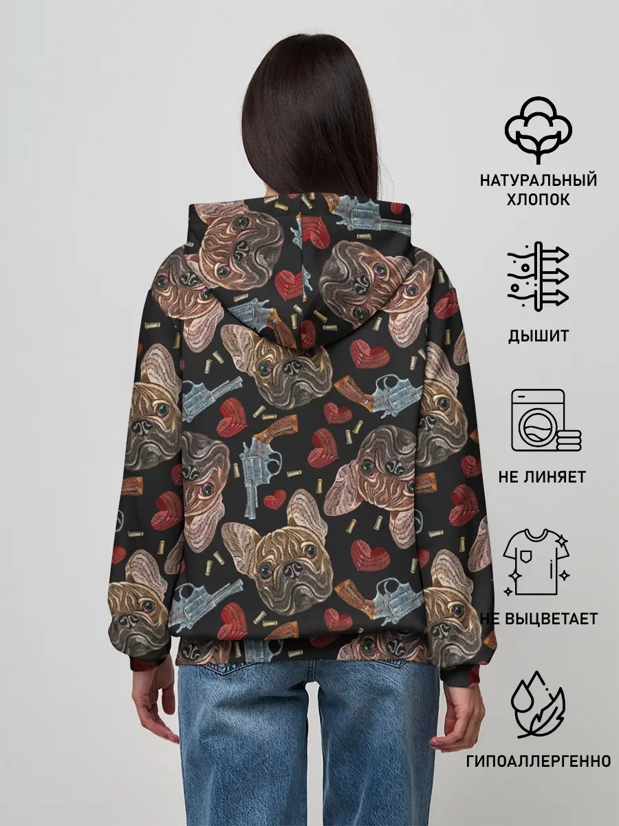 Женское худи / Бульдоги