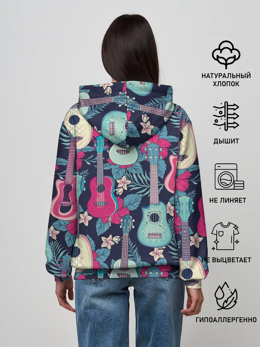 Женское худи / Укулеле фруктовые