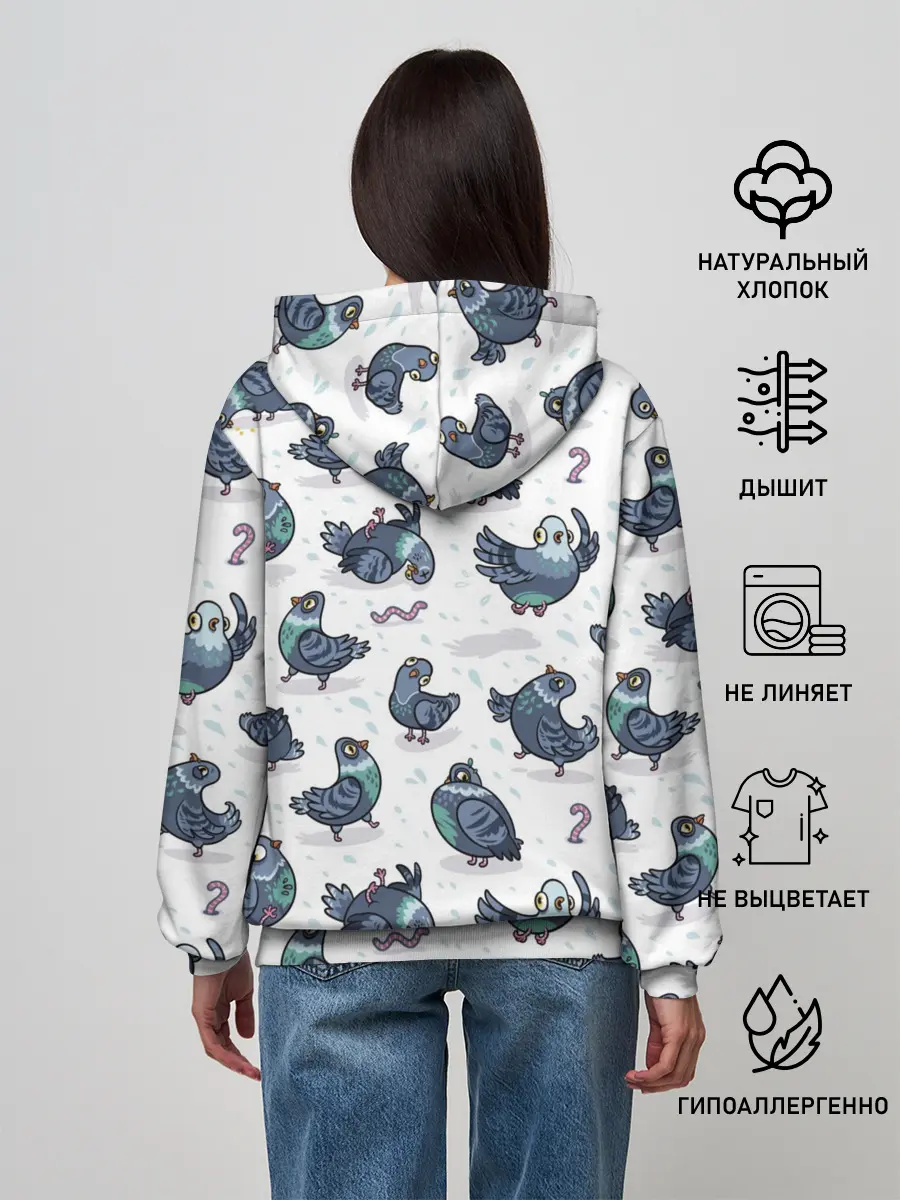 Женское худи / Голуби