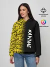 Женское худи / ANIME pattern text
