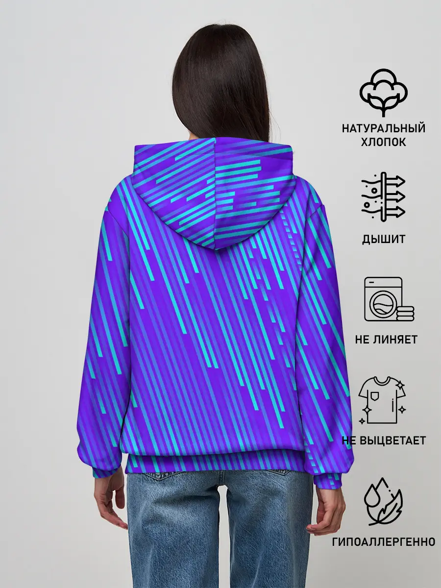 Женское худи / Неоновые Линии