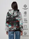 Женское худи / White flame glitch