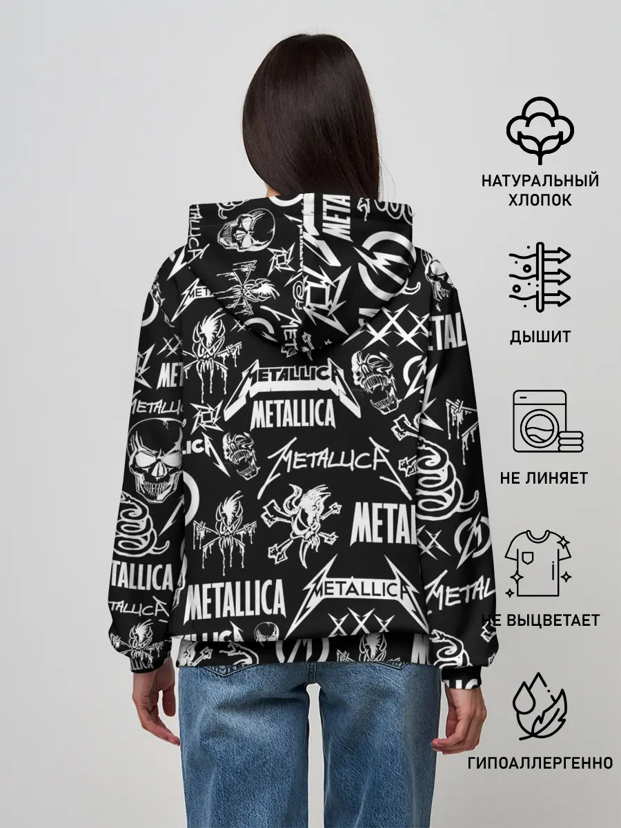 Женское худи / METALLICA LOGOBOMBING