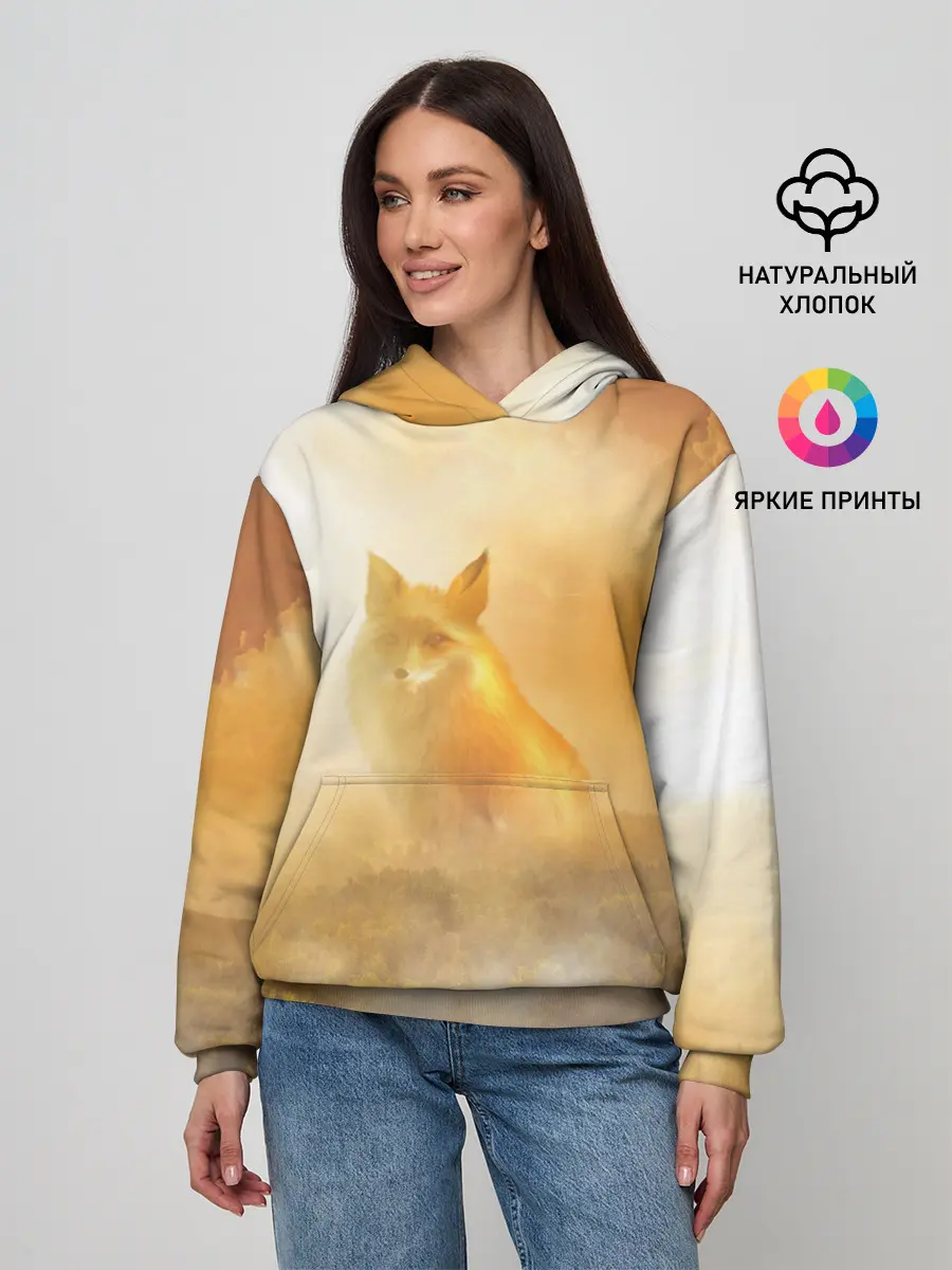Женское худи / Лисичка в тумане
