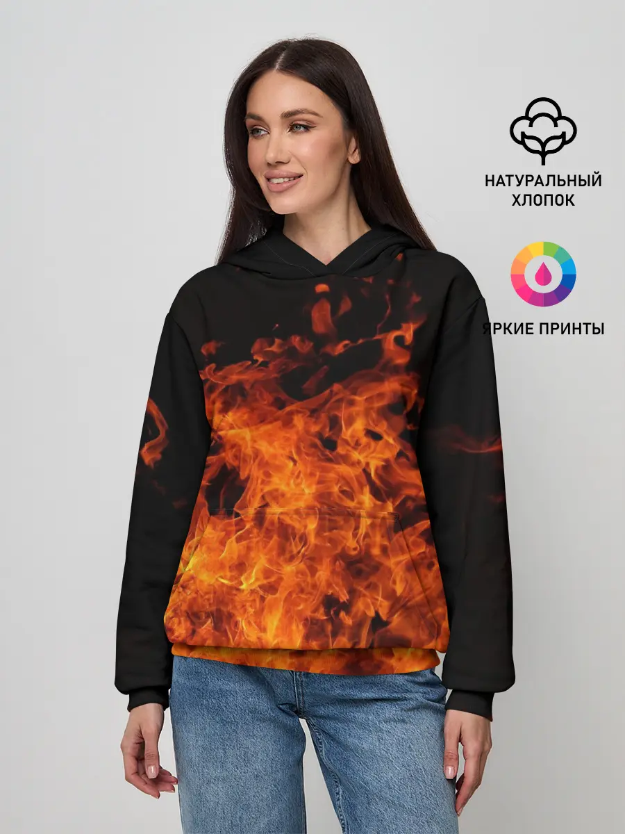 Женское худи / Огонь