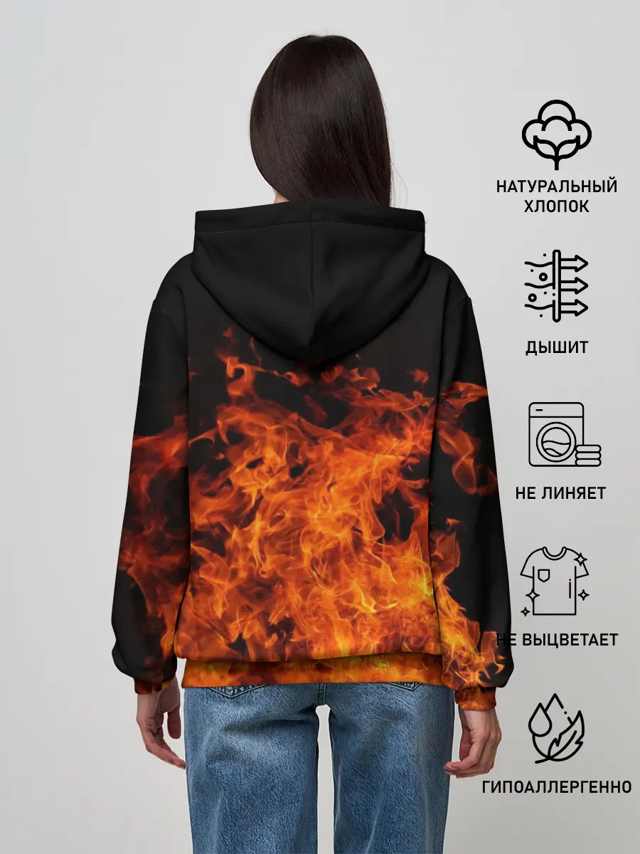 Женское худи / Огонь
