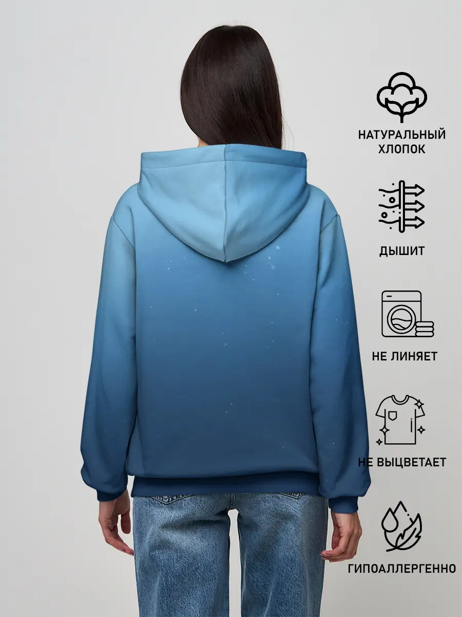 Женское худи / Кит