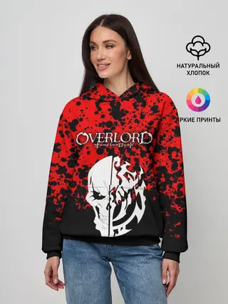 Женское худи / Overlord Skull red
