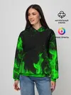Женское худи / ЗЕЛЁНЫЙ ОГОНЬ | GREEN FIRE