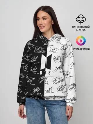 Женское худи / BTS АВТОГРАФЫ