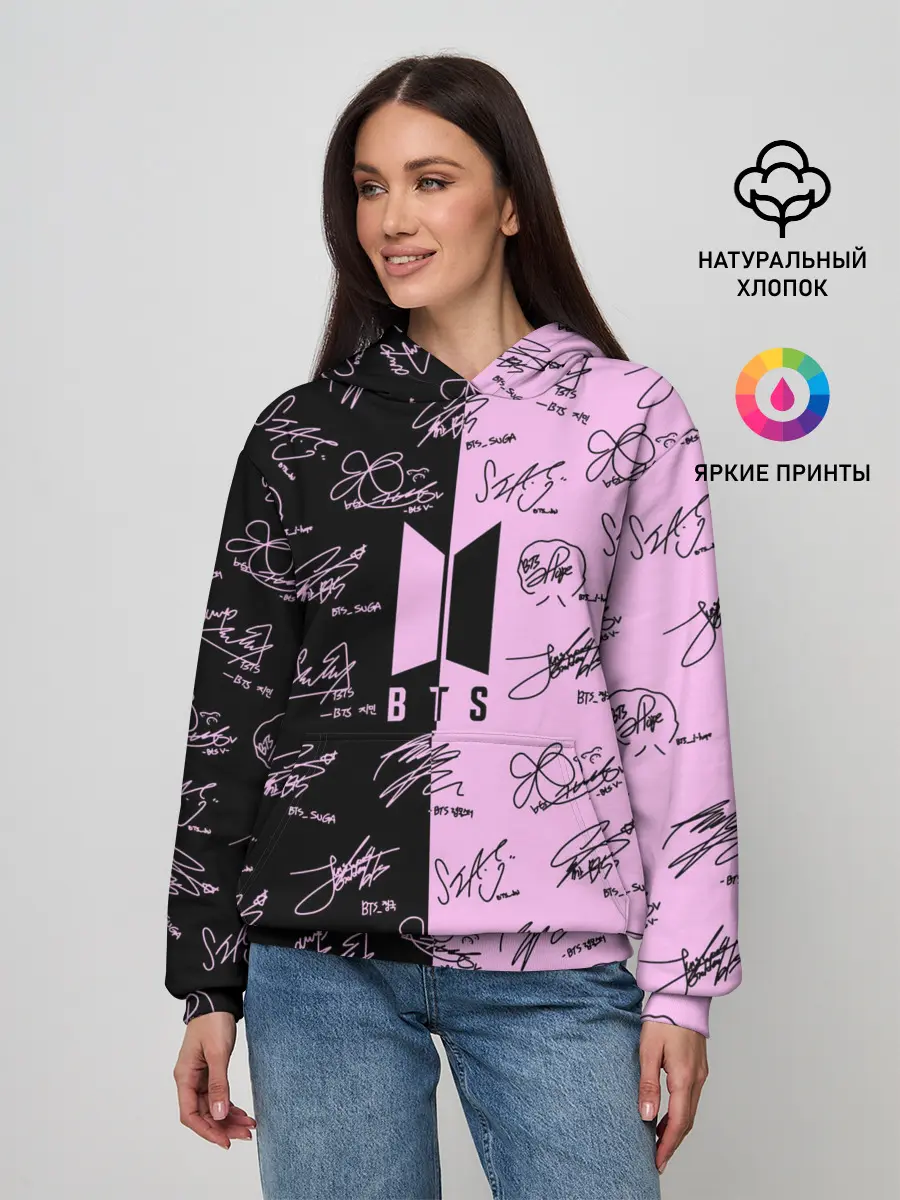 Женское худи / BTS АВТОГРАФЫ | БТС