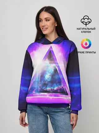 Женское худи / КОСМИЧЕСКИЙ ТРЕУГОЛЬНИК