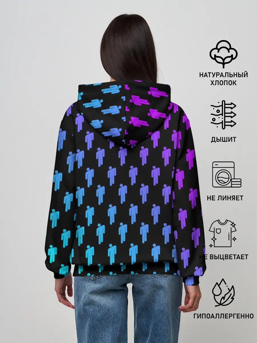 Женское худи / BILLIE EILISH PATTERN