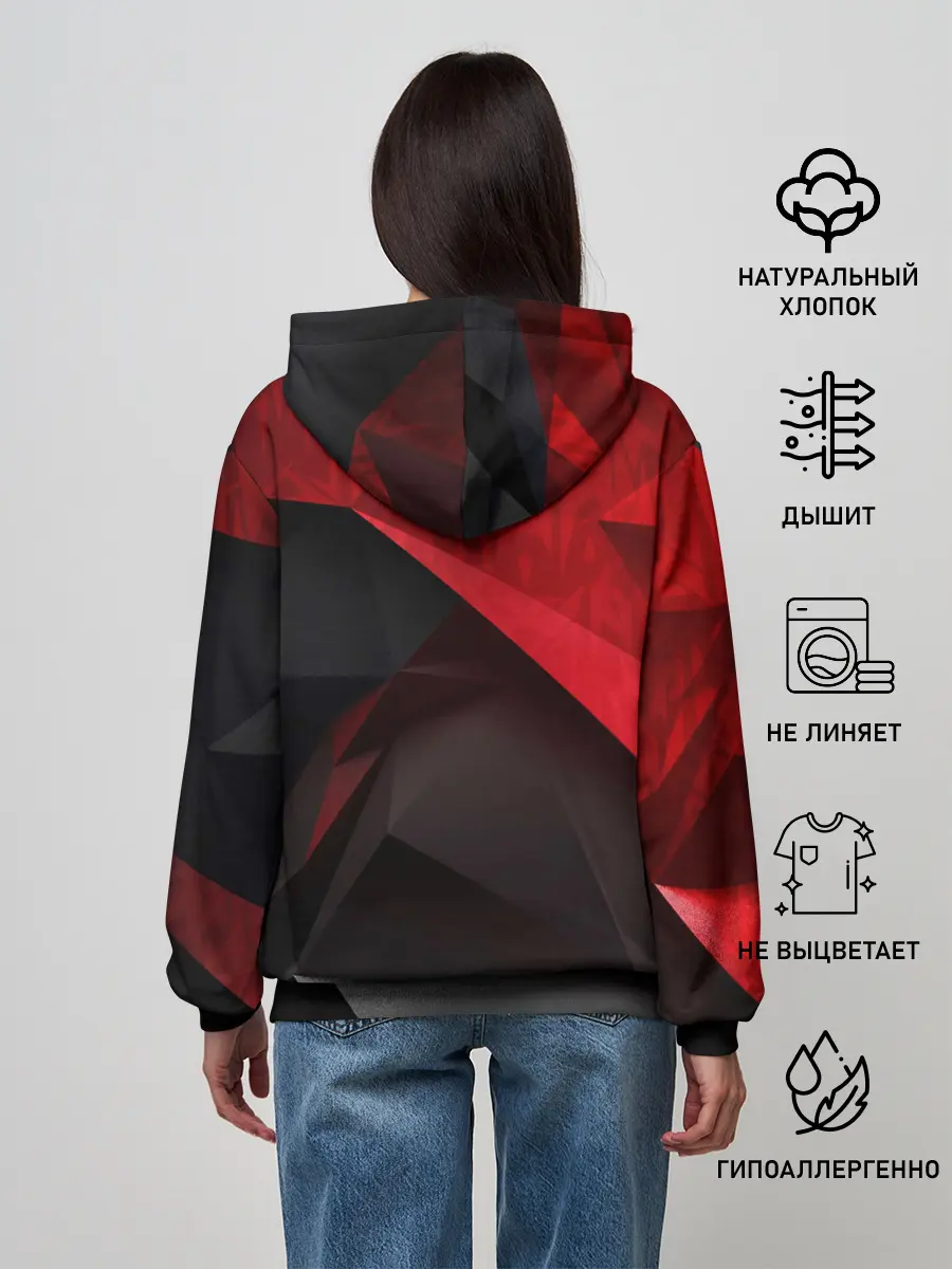 Женское худи / Red & Black