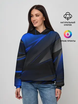 Женское худи / Blue and Black