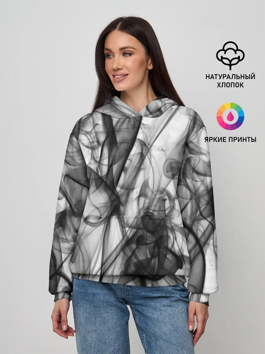 Женское худи / SMOKE ABSTRACTION