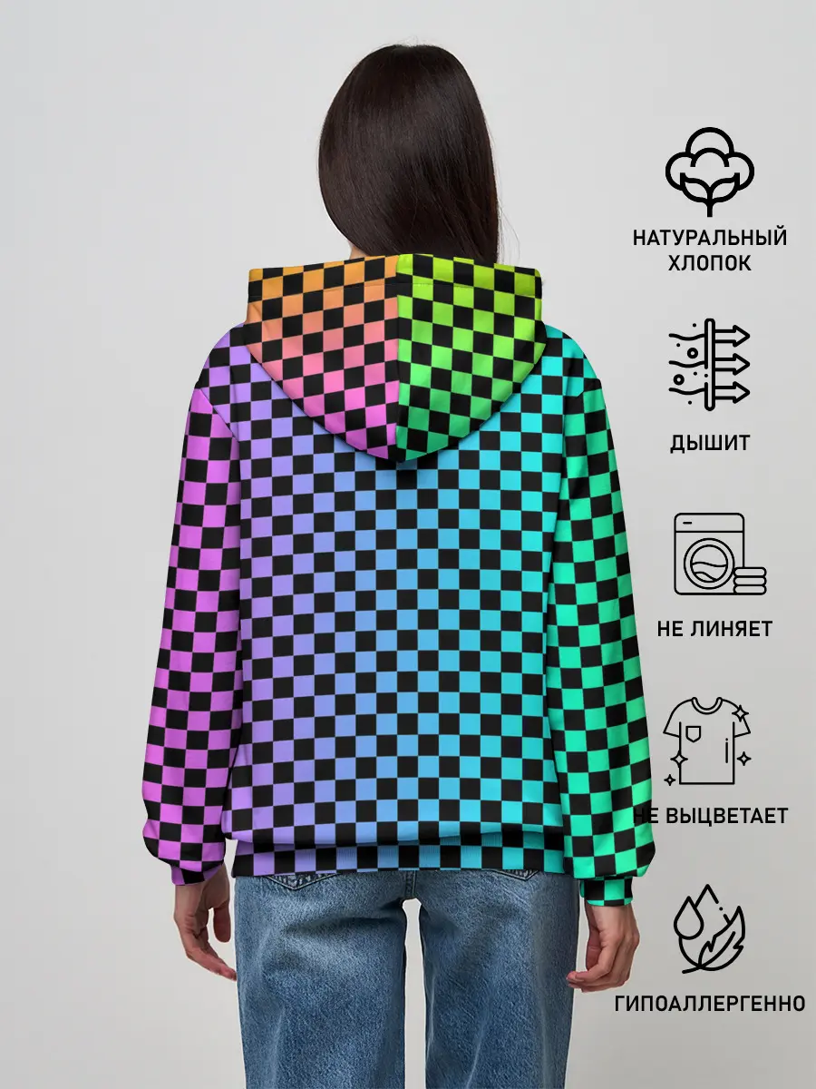 Женское худи / Checkerboard Color