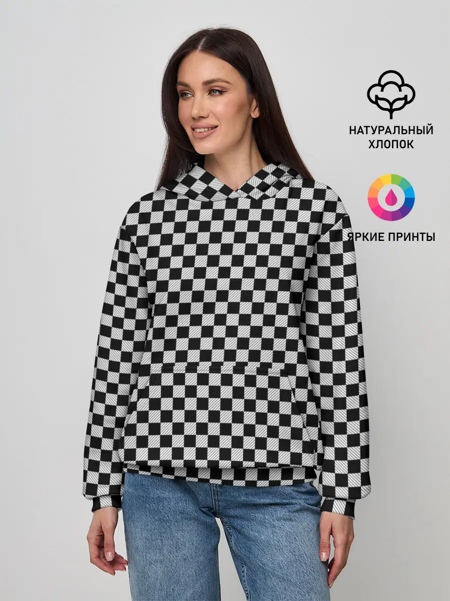 Женское худи / Checkerboard Color