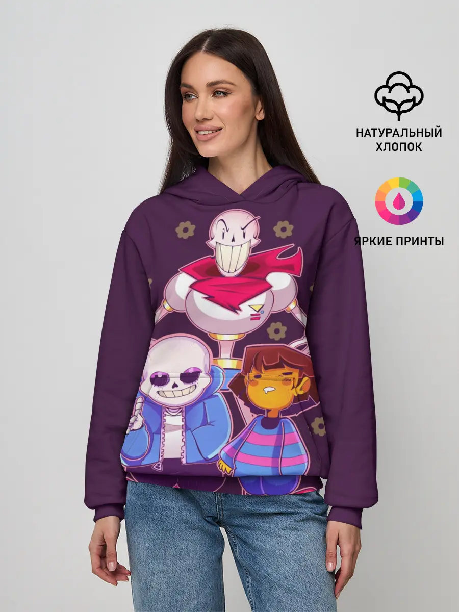 Женское худи / Персонажи Undertale