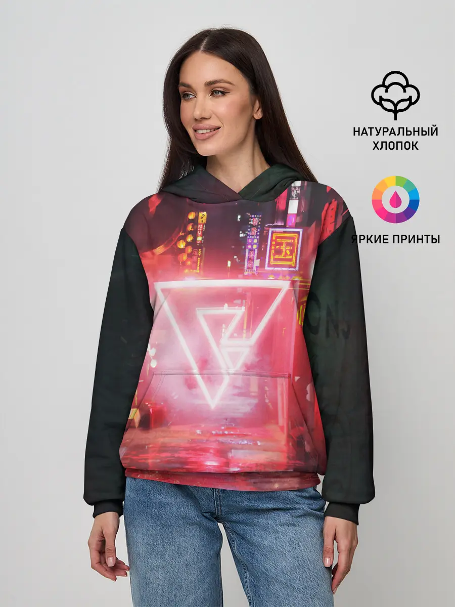 Женское худи / КИБЕР НЕОН