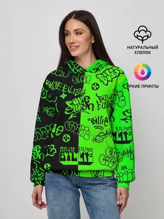 Женское худи / Billie Eilish Graffiti two col