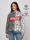 Женское худи / Anime black&white