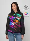 Женское худи / АБСТРАКЦИЯ НЕОНОВАЯ