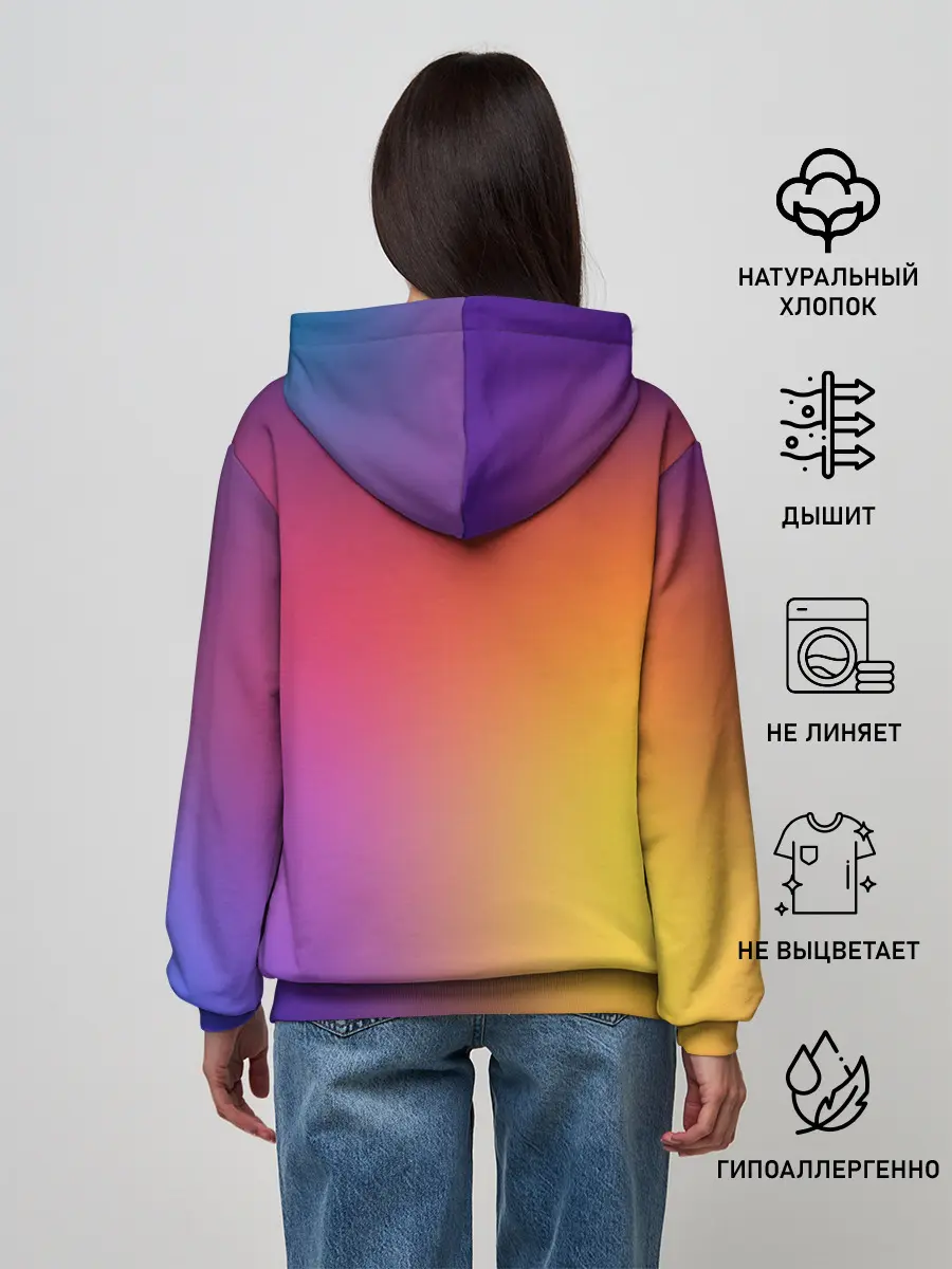 Женское худи / Abstract gradient colors