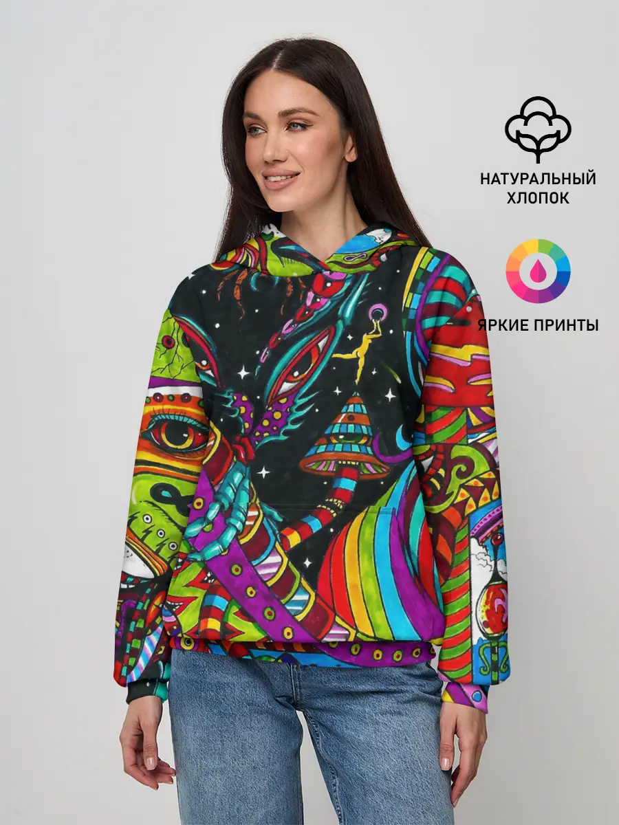 Женское худи / психоделика