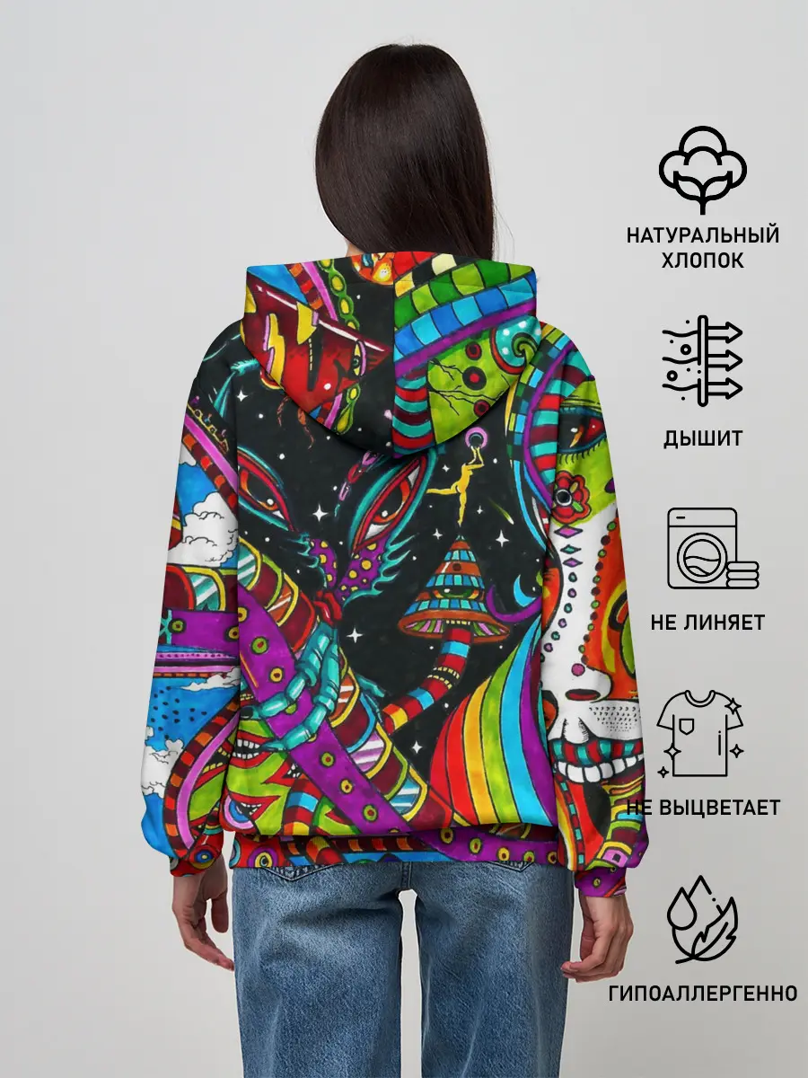 Женское худи / психоделика