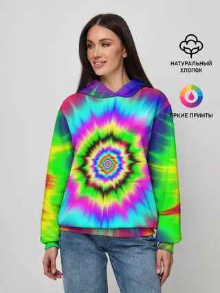 Женское худи / ОПТИЧЕСКИЙ УЗОР