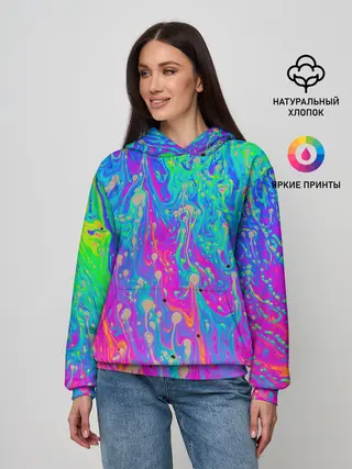 Женское худи / НЕОНОВАЯ ПАЛИТРА