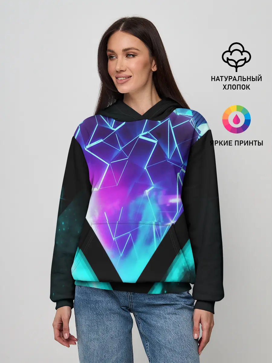 Женское худи / NEON GEOMETRY