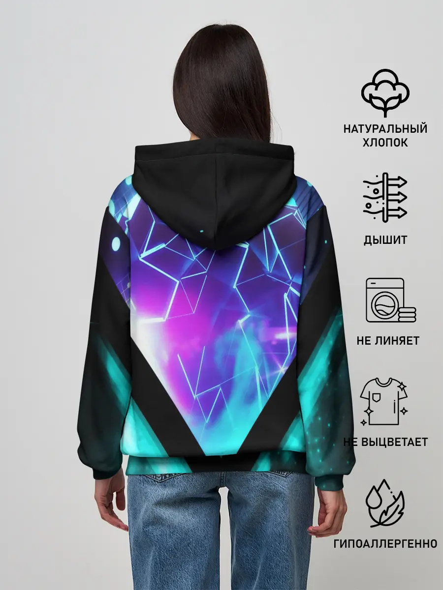 Женское худи / NEON GEOMETRY